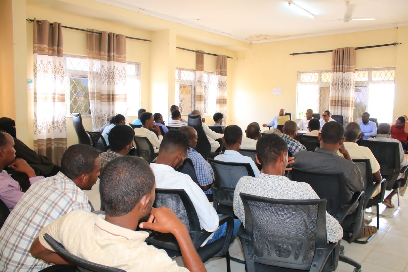 Townhall staff meeting at our Elwak headquarters